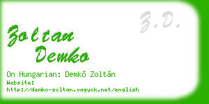 zoltan demko business card